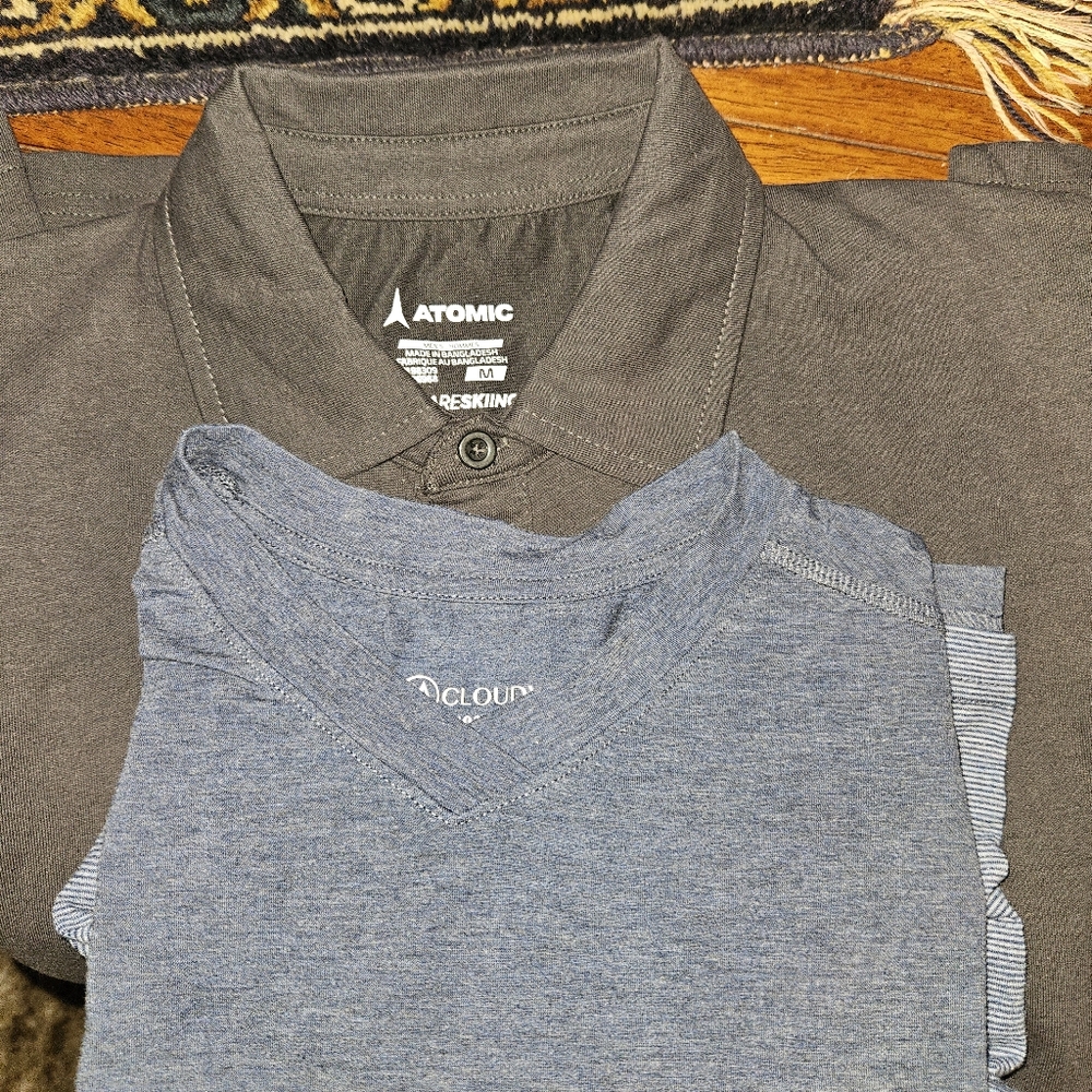 Atomic Gray Polo Shirt and Cloud Blue T-Shirt